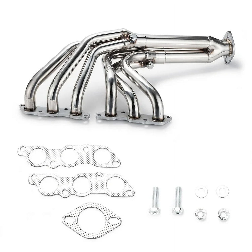 FUDA Exhaust Header for 1993-1998 Toyota Supra 3.0L Non-Turbo, Polished, 1 Pack