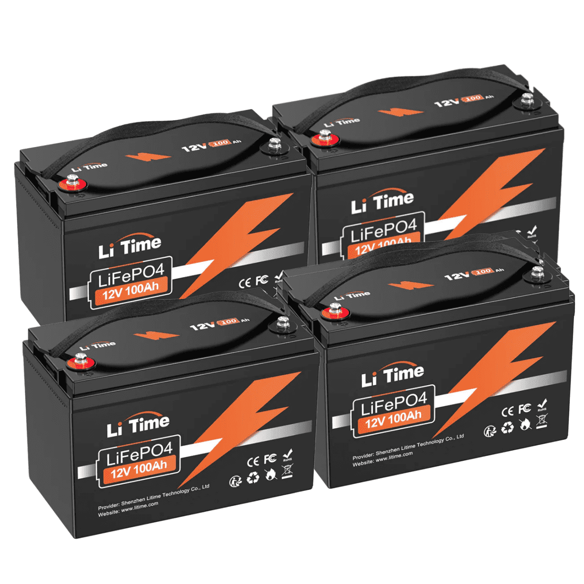 LiTime 12V 100Ah Lithium Battery, Group 31 LiFePO4 Battery, 4000+ Deep Cycles with BMS Protection, Perfect for RV, Travel Trailers, Solar, Off-Grid and Home Backup